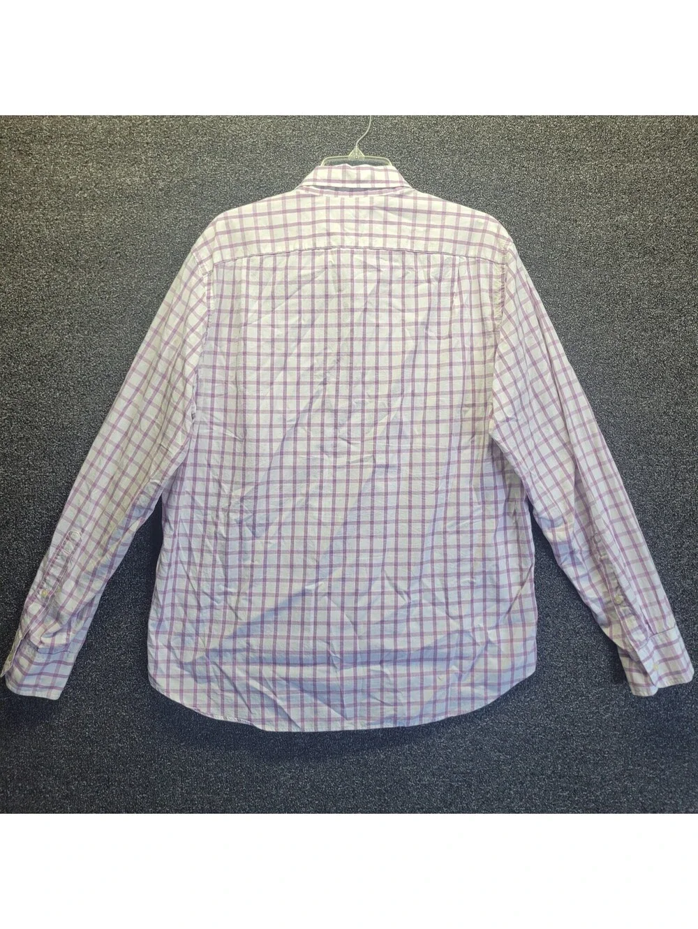 Vtg J Crew Men's Sz L Light Blue Checker Button-Down Shirt